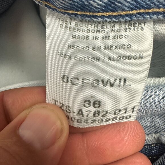 Wrangler Men's Denim Shorts Size 36 Light Wash 100% Cotton - Picture 4 of 6